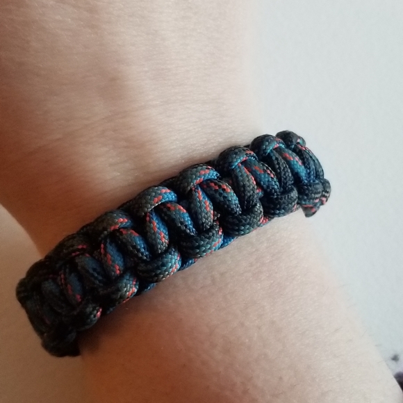 Paracord bracelet blue orange para cord - Picture 7 of 10